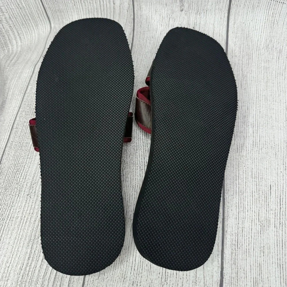 J.Crew Brown‎ Wood Leather 2 Strap Sandals Size 6 - Picture 6 of 6